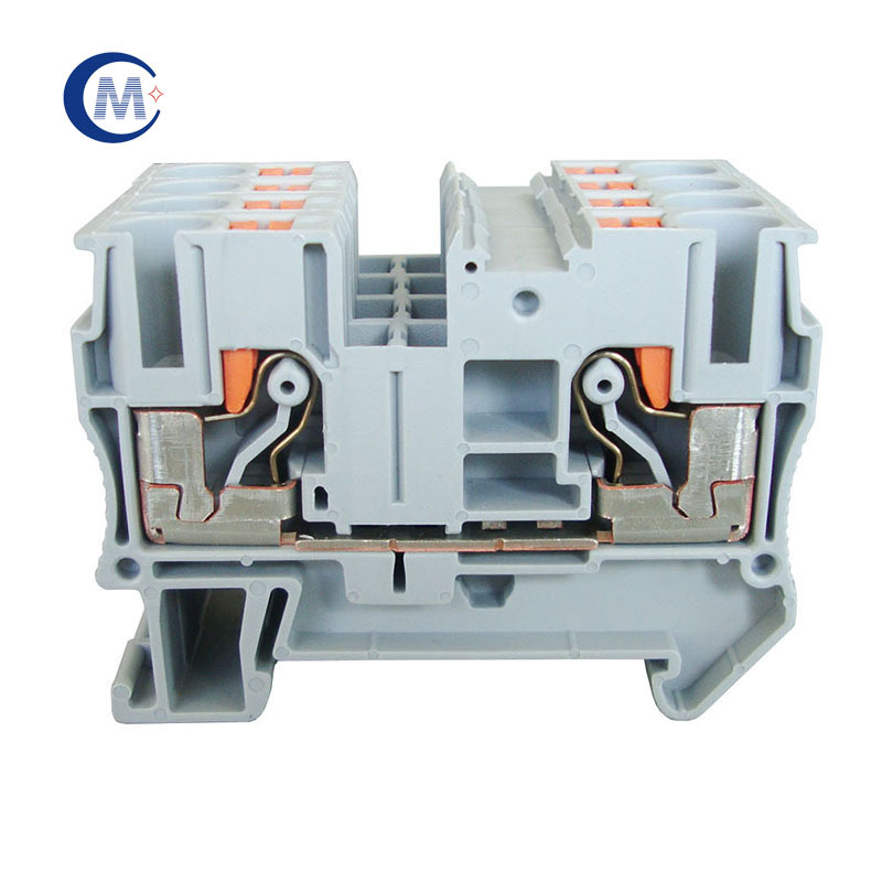 成曼PT6直插式弹簧接线端子厂家直销 紫铜 阻燃CE认证免螺钉安装