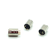MINI DIN4P  车针铜壳 连接器 S端子 MINI DIN4PIN 公头
