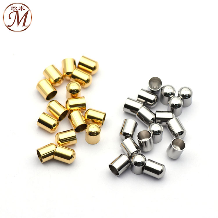 Cubo de acero inoxidable cabeza plana cabeza redonda cuero cuerda cadena hebilla serpiente cabeza pulsera collar cuerda tapa cola hebilla DIY accesorios de la joyería