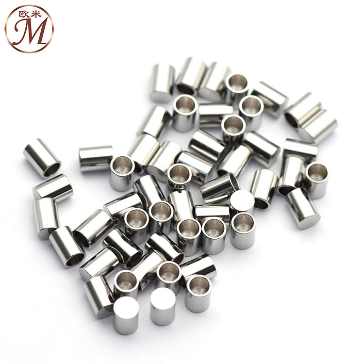 Cubo de acero inoxidable cabeza plana cabeza redonda cuero cuerda cadena hebilla serpiente cabeza pulsera collar cuerda tapa cola hebilla DIY accesorios de la joyería