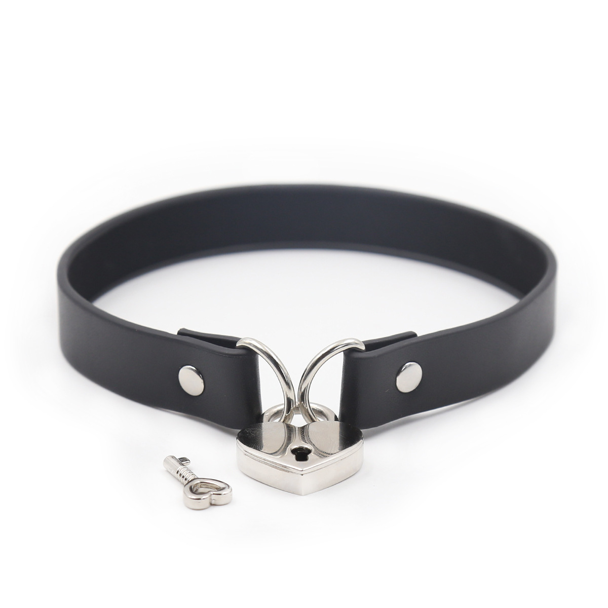 Juguetes sexuales cubierta de cuello de cuero amor en forma de corazón cubierta de cuello con cerradura decorativa cubierta de cuello collar de cadena de perro accesorios de juguete