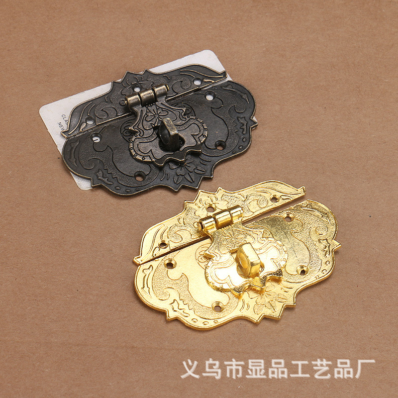 青古铜仿古铜搭扣木盒礼盒锁扣面板箱扣可挂锁锁扣