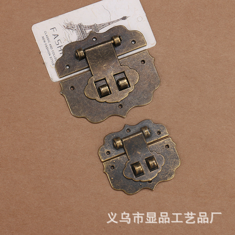 仿古箱子扣锁酒盒锁扣面板箱扣木盒礼品盒搭扣