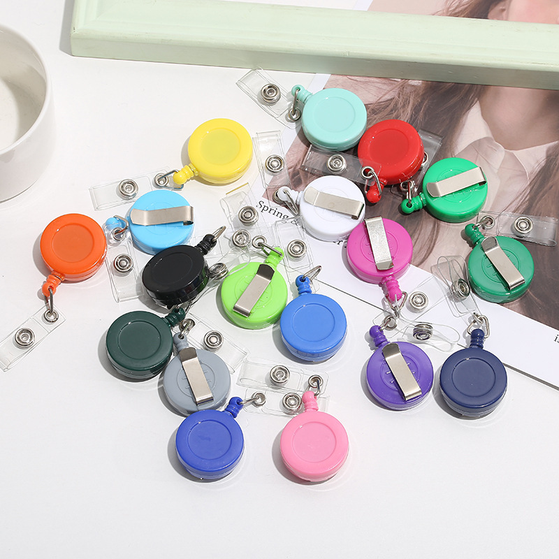 Solid color easy-pull buckle outdoor solid color easy-pull buckle easy-pull telescopic buckle cable holder certificate buckle