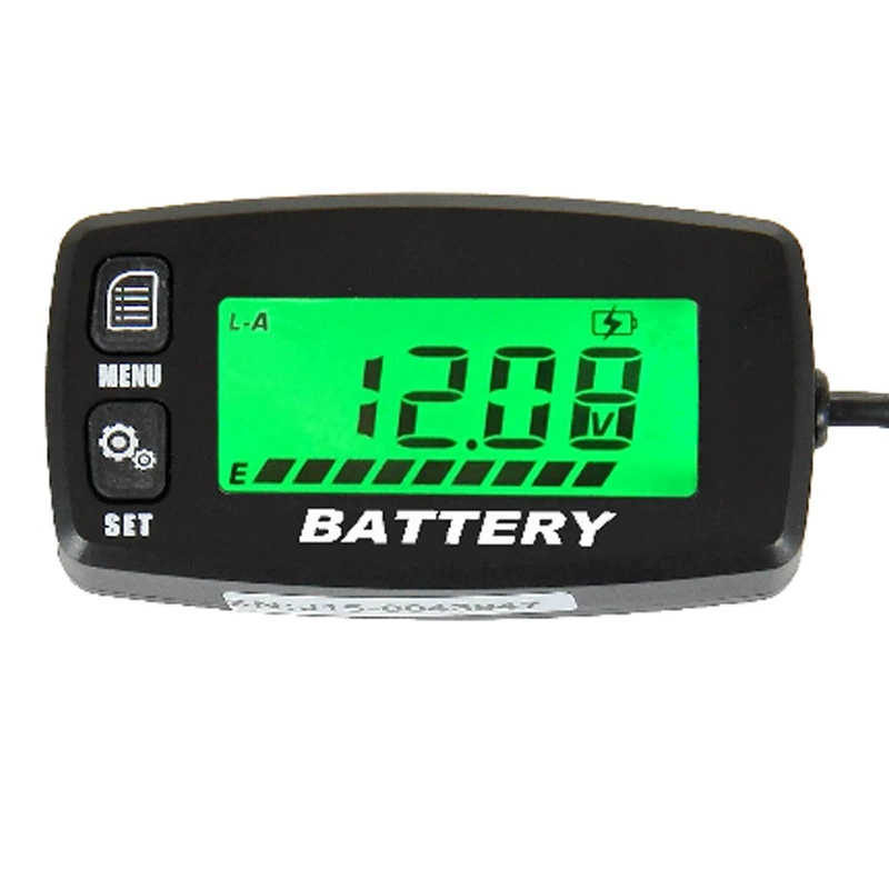 Мотоциклетный вольтметр 12-48V многоаккумуляторный Универсальный электрический счетчик ЖК-дисплей зеленая подсветка цифровой дисплей Вольтметр