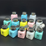 按压式酒精瓶蓝色加厚手机维修工业酒精瓶美甲清洁水按压瓶批发