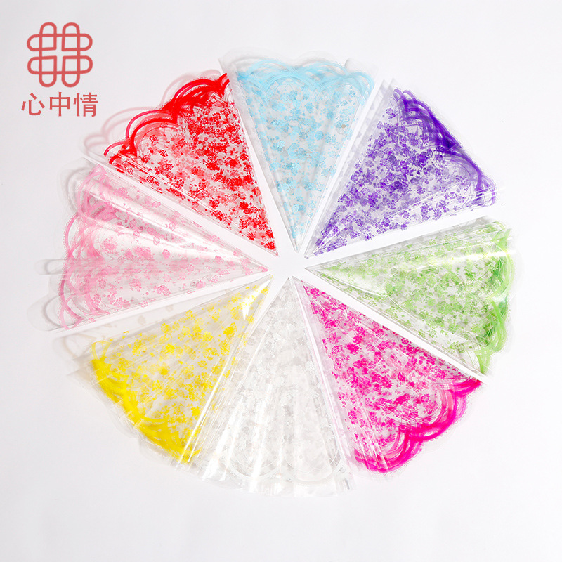 心中情 opp透明玻璃纸礼品包装纸彩色圆形