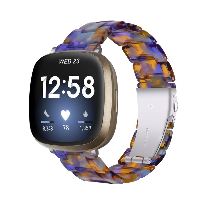 For fitbit versa3/fitbitversa4 smart watch band versa3 three beads resin strap For fitbit versa3/fitbitversa4 smart watch band versa3 three beads resin strap