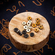 天然牛骨十字隔片雕刻藏式复古六字真言牛角隔片隔珠