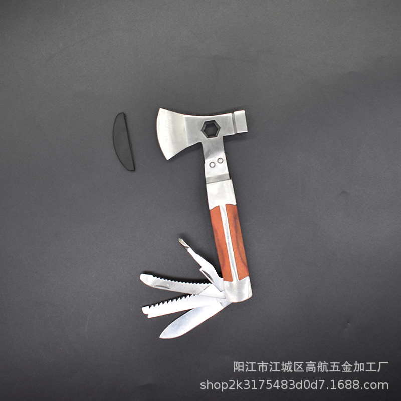 多功能迷你锤彩木斧头锤  多功能车载逃生锤 小号车用锤