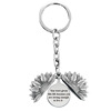 Keychain engraved, metal pendant solar-powered, European style, Birthday gift