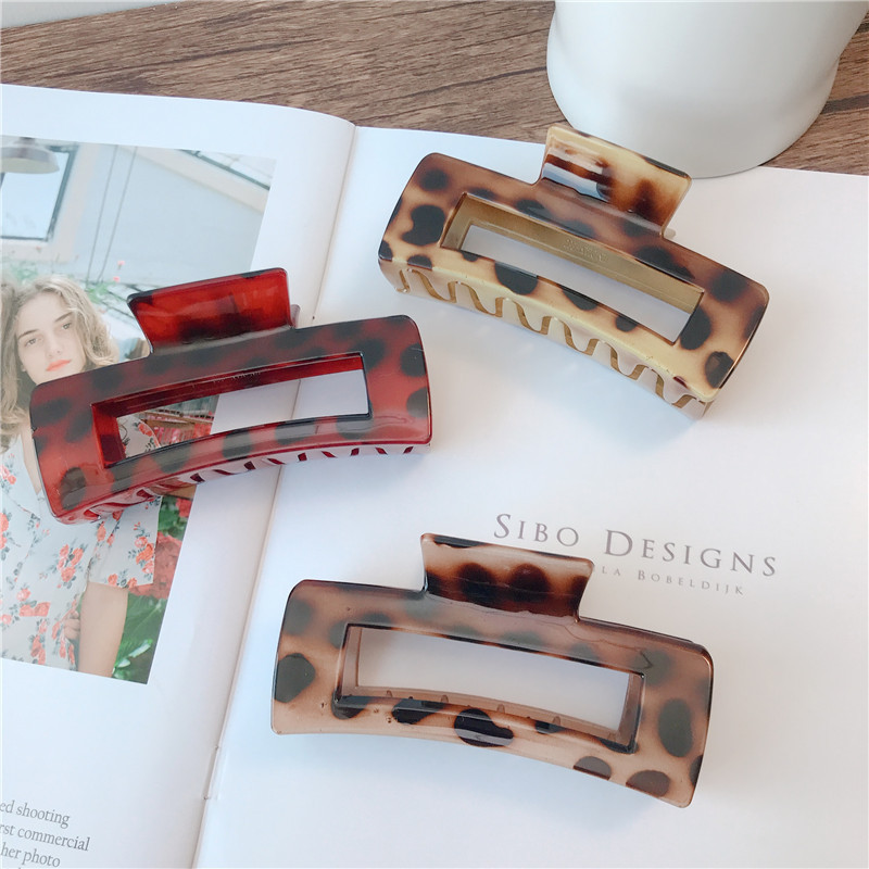 Pinza tiburón rectangular XL 2024, premium para mucho cabello