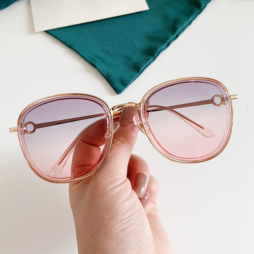 Qianai's new sunglasses for women G's creative round frame anti-UV sunglasses Internet celebrity fashion sunglasses