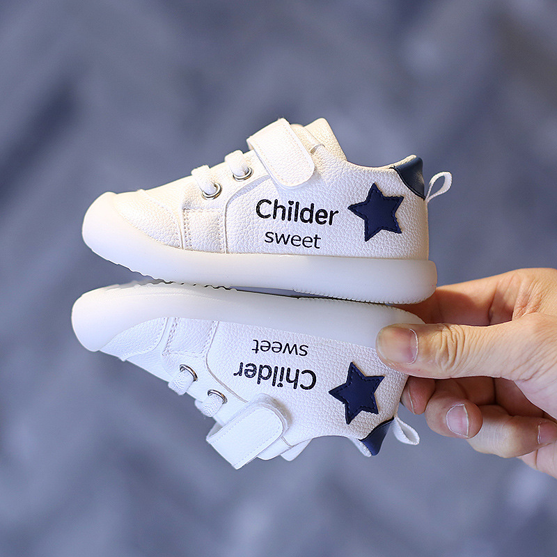 Caidi AI Primavera y otoño Nuevos zapatos para niños pequeños Zapatos blancos Zapatos de bebé para niñas Zapatos de bebé transfronterizos para niños