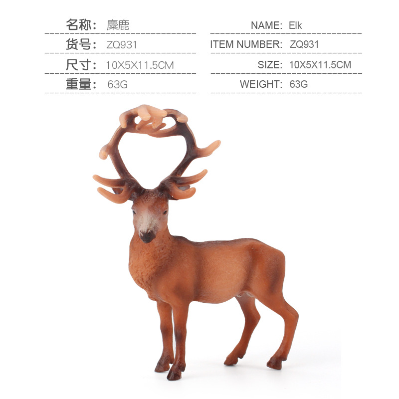 Simulación infantil de plástico animal Asia Occidental hembra caballo avestruz pingüino búfalo estática diversión educación temprana decoración juguete