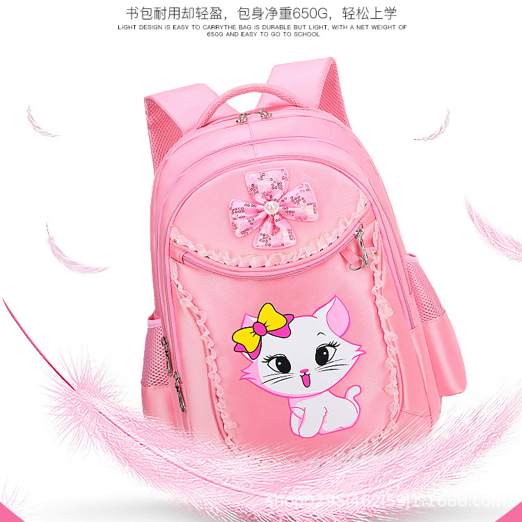 Mochila escolar infantil de entrega rápida – grados 1-6, diseño princesa y liviano