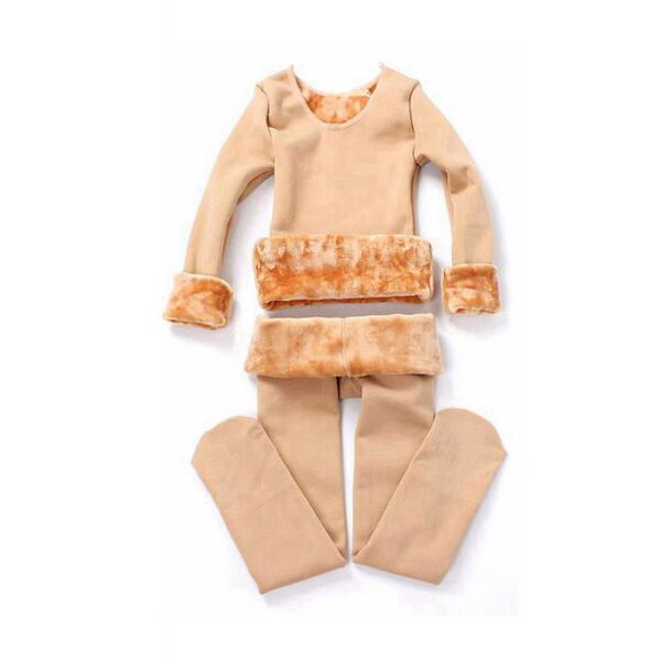 Demi-season children's fleece invisible keep warm underwear