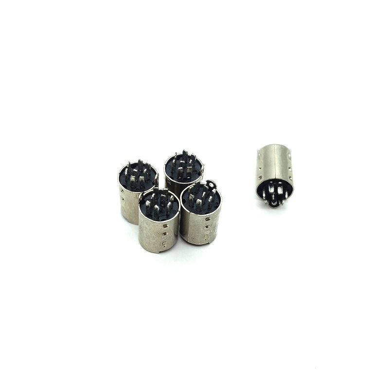 迷你 DIN MINI DIN 8PIN 键盘鼠标S端子 铜壳 MINI DIN 8P公头