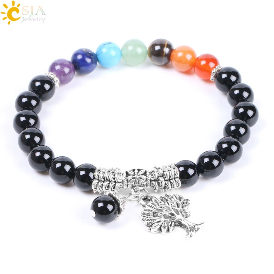 () agate organic crystal bracelet natural stone, jewelry for yoga, 8mm, simple and elegant design