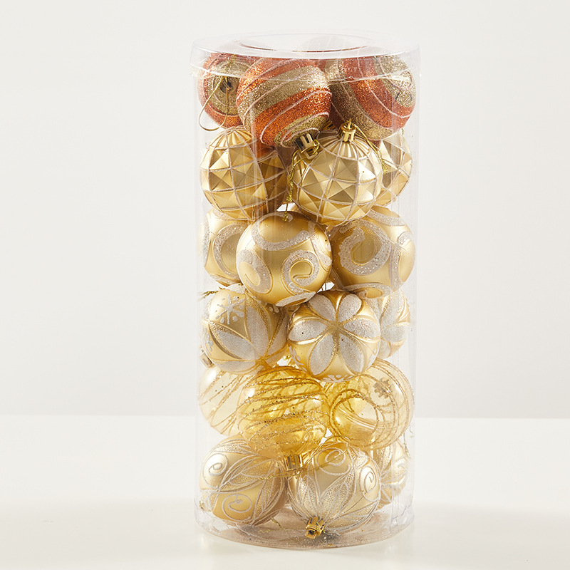 Bolas de Navidad pintadas de 8cm Bolas de Navidad pintadas a mano Bolas de galvanoplastia Decoraciones de Navidad Hotel Centro Comercial Techo Decoración