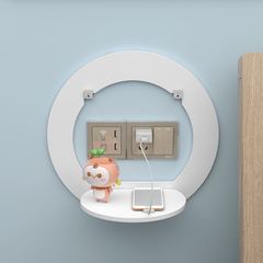 Punch-free set-top box shelf bedside wall decoration partition hanging wall flower rack wall projector wall hanging bracket