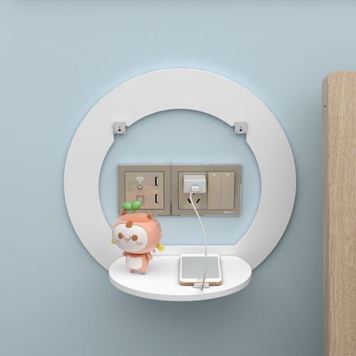 Punch-free set-top box shelf bedside wall decoration partition hanging wall flower rack wall projector wall hanging bracket