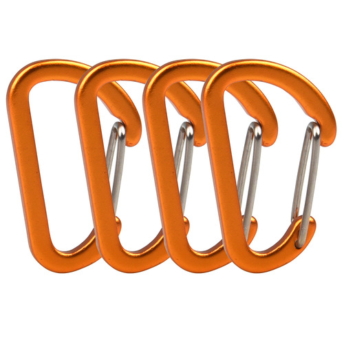 Cross-border camping carabiner multi-purpose aluminum alloy 4MM quick-hook small hook hanging buckle camping keychain wholesale