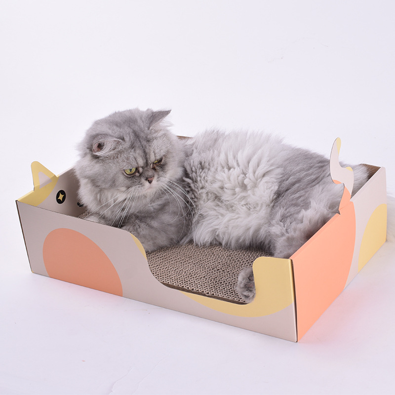 Leyoupai nuevo gato tablero del rasguño nido papel corrugado creativo gato juguete gato molienda garra juguete resistente al desgaste suministros para mascotas