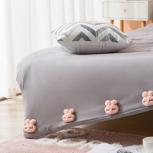 Rabbit quilt holder Anti-run safety pure cotton plush cartoon quilt holder comes with one-click unlock