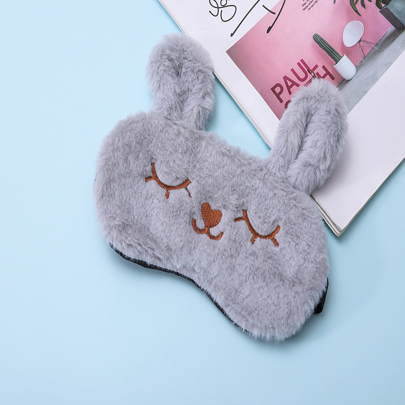 Yiwu fábrica en stock nueva felpa máscara de ojo de dibujos animados animal de doble uso del sueño sombreado máscara de ojo hielo compresa caliente máscara de ojo