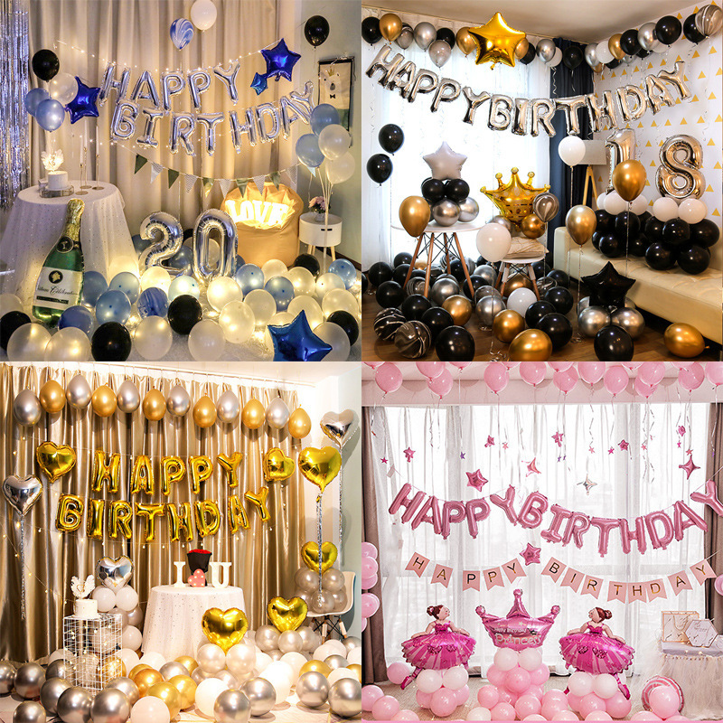 Net Red adult birthday balloon set Party children's birthday balloon cartoon decoration cross-border wholesale Net Red adult birthday balloon set Party children's birthday balloon cartoon decoration cross-border wholesale