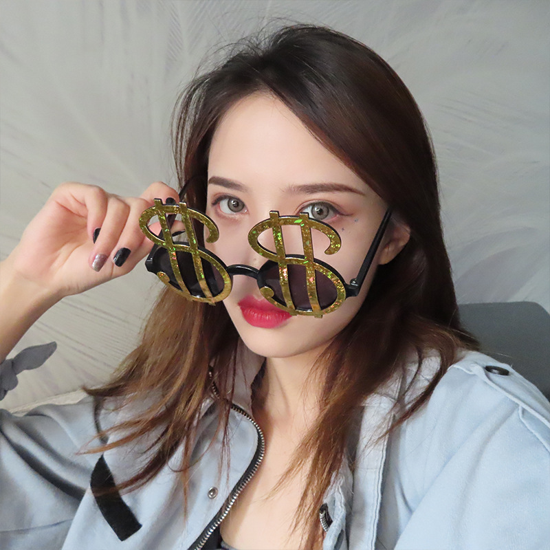 Lentes de Fiesta con Forma de Dólar de Plástico ABS Decorativos para Fotografías