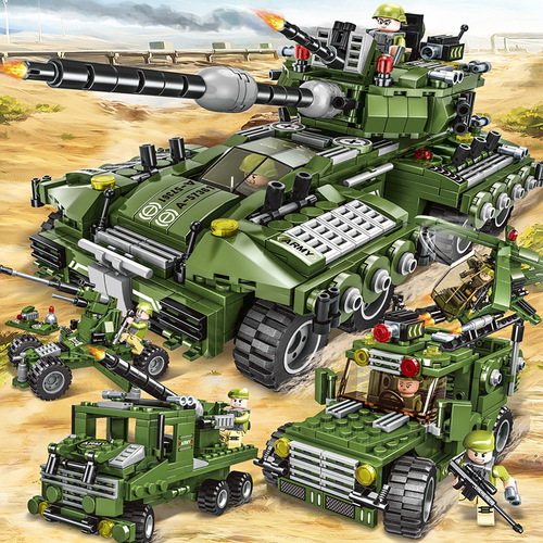 Zhengbo 5566 building block tank series puzzle assembled children and boys new armored vehicle military war toy