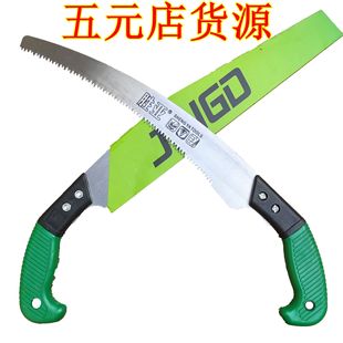 Wholesale garden tools hand saw green curved handle saw pruning saw hand tools 5 yuan store supply