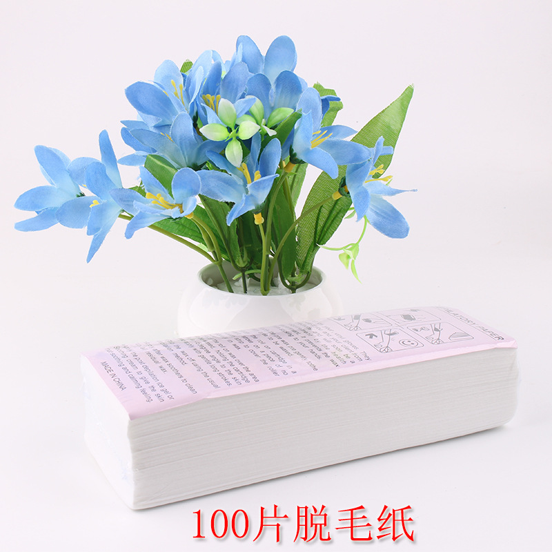 Belleza Depilación desechable papel de depilación engrosada tela no tejida depilación cera de abejas papel especial 100 piezas/paquete en stock