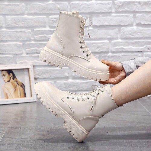 British style Martin boots for women white 2024 new summer thin retro large size Korean style handsome motorcycle short boots