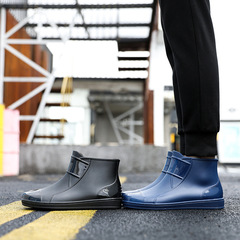 韓國短筒雨鞋男女低幫防滑耐磨洗車鞋防水廚師鞋時尚套鞋防水鞋