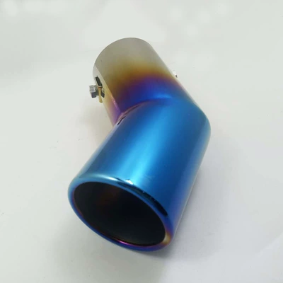 Hot sale suitable for Suzuki Hustler car stainless steel decorative tail throat car decorative exhaust pipe tail throat (Car muffler) - blue