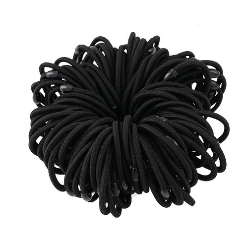 Thick and High-Elastic Rubber Bands Hair Ties, Simple and Elegant Adult Black Hair Rubber Bands Hair Accessories