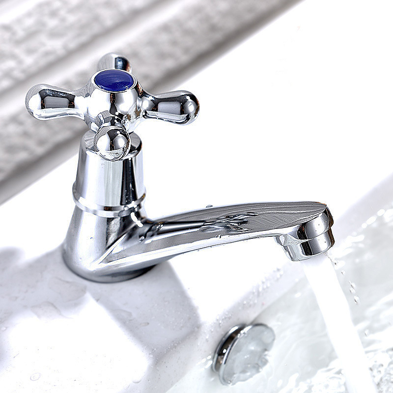 Alloy Single Cold Basin Faucet Hotel Engineering Bathroom Basin Bathroom Kitchen and Bathroom Mixing Valve Above Basin