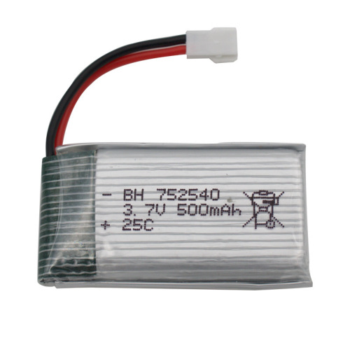3.7V 500mAH air-to-air plug model aircraft energy storage Weili Chengxing CX-30 accessories 752540 lithium battery