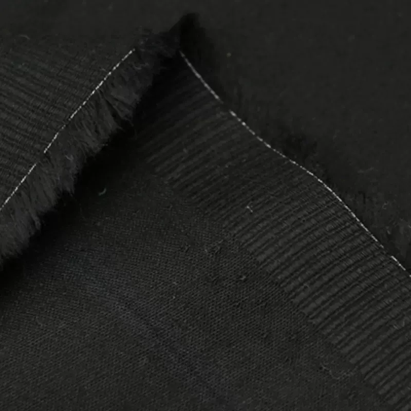 跨境厂家供应32S棉弹力贡缎面料制做批发  棉素色春夏工装面料