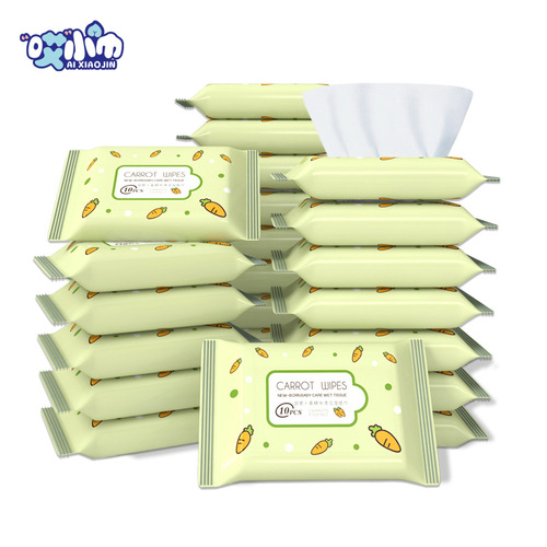 10-pack of wet wipes for infants and young children, portable hand-mouthed wipes, removable ten-piece disposable wipes for mother and baby