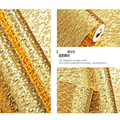 Wholesale 3D gold and silver mosaic wallpaper columns for KTV bars, counter grids, gold leaf wallpaper