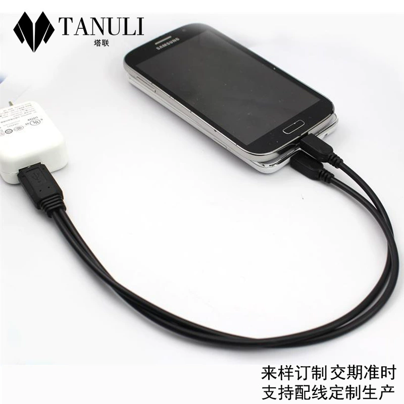 Кабель питания/зарядки USB A male к двойному Micro male 1 к 2, кабель для зарядки динамиков 5P, быстрая зарядка