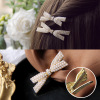 Hairgrip from pearl with bow, bangs, internet celebrity, Korean style