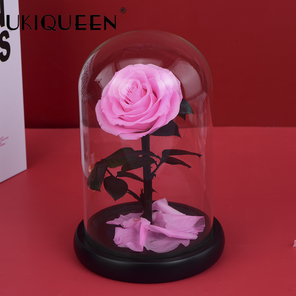Rosa eterna de Yunnan, pequeño príncipe, adorno en cúpula de cristal, regalo de San Valentín, suministro directo del fabricante, ramo al por mayor transfronterizo