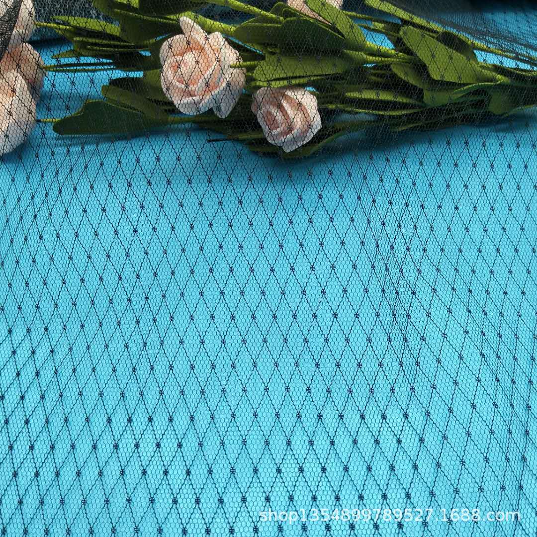 厂家现货批发小菱形格无弹蕾丝面料