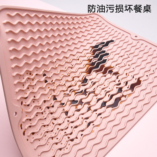 High-quality silicone thermal insulation silicone mat large dining table mat desktop waterproof anti-slip mat silicone drain mat manufacturer