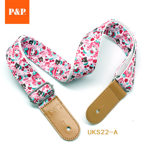 Ukulele strap fresh cartoon musical instrument accessories cross-border small guitar strap ukulele strap